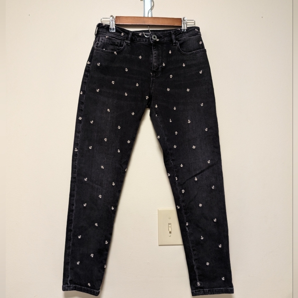 Scotch & Soda Anchor Embroidered Jeans Petite Ami Slim Boyfriend 24/30